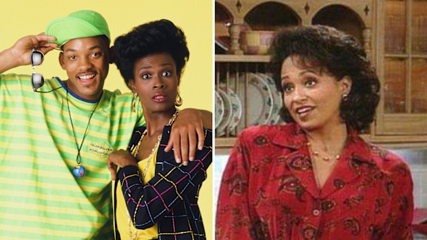 Will Smith and Janet Hubert on The Fresh Prince of Bel-Air. Replaced by Daphne Maxwell Reid