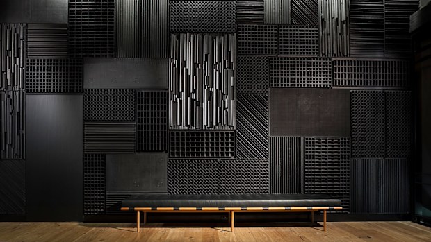 DoubleTree by Hilton lobby, industrial wall 