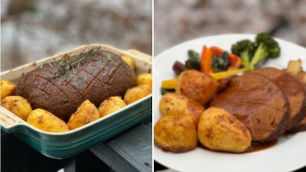 Robyn Lawley's seitan chicken Christmas roast