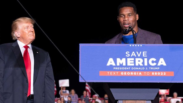 Herschel Walker is a former football star embraced by Donald Trump.