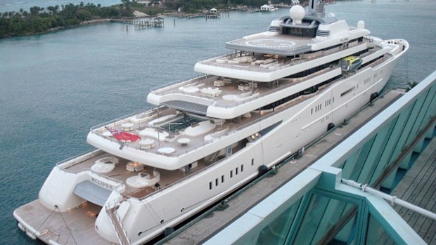 The superyacht Eclipse, owned by Russian billionaire and oligarch Roman Abramovich.