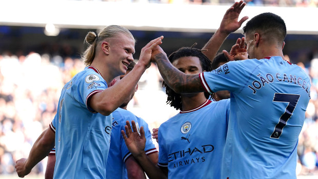 Erling Haaland scored the fourth and final goal of City's 4-0 win over Southampton