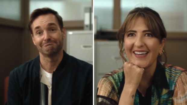 Vicki (D'Arcy Carden), Martin (Will Forte) in Sunny Nights on Stan