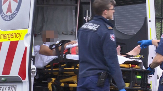 The man was taken to Westmead Hospital in a stable condition.