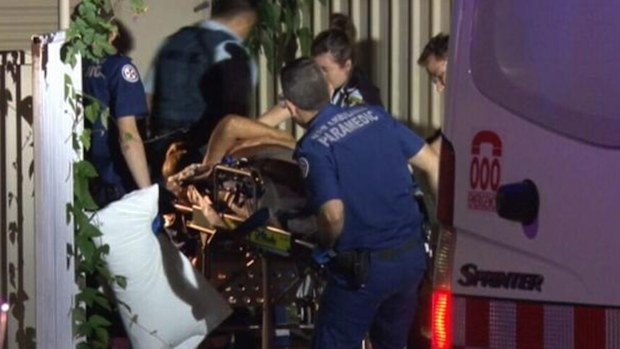 A man is taken to hospital with stab wounds. (9NEWS)