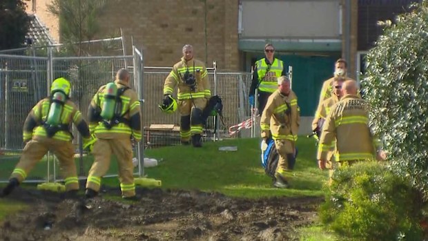 Fire crews at a unit in Malabar following a serious fire.
