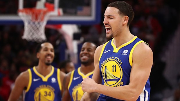 Klay Thompson #11 of the Golden State Warriors 