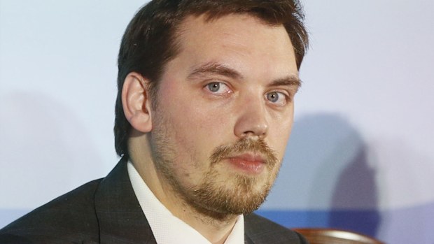 Ukraine's Prime Minister Oleksiy Honcharuk during the business forum in Kyiv, Ukraine.