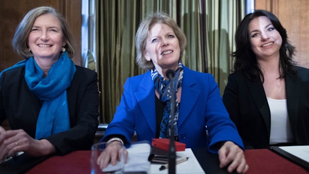 MPs (left to right) Sarah Wollaston, Anna Soubry and Heidi Allen resigned from the Conservative Party.