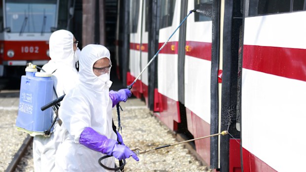 Coronavirus prevention measures in Pyongyang.