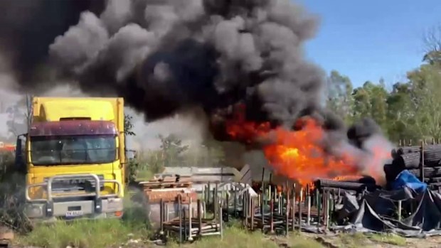 Another blaze was sparked on a vegetable farm in nearby Rossmore.