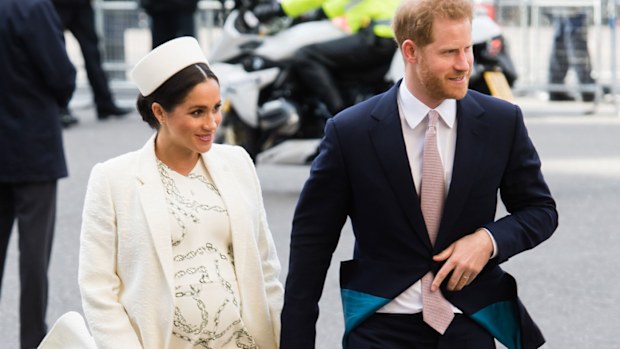 Meghan Markle and Prince Harry arrive at Westminster for Commonwealth Day March 2019