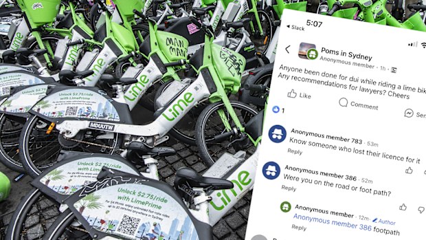 A British expat has copped a fine for driving under the influence in Sydney while riding a Lime Bike on a footpath.