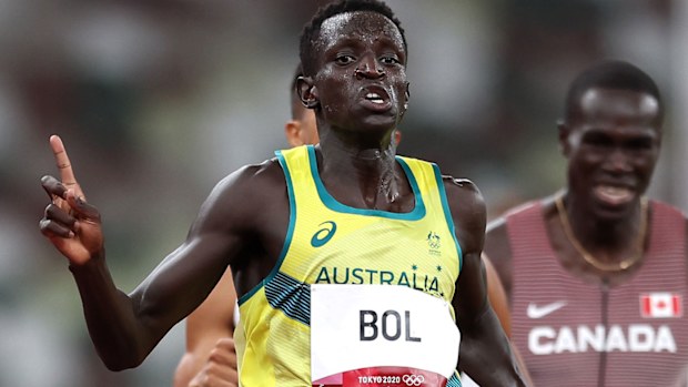 Peter Bol stormed into 800 metre final in Tokyo.