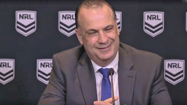 Peter V'landys cracks a wry smile