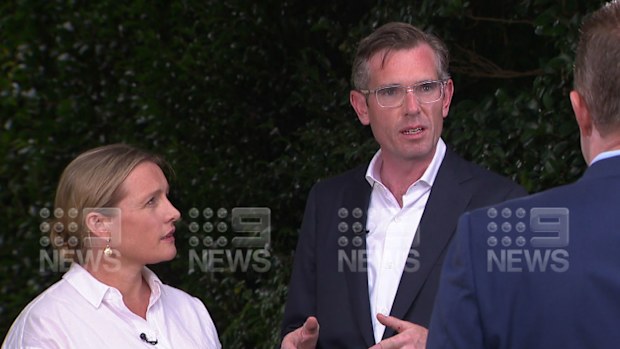 Nine Newsreader Peter Overton joined NSW Premier Dominic Perrottet's family as they got ready for the first day of school. 