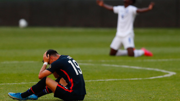 The US men's football team were left 'devastated' after failing to qualify for their third consecutive Olympic Games.