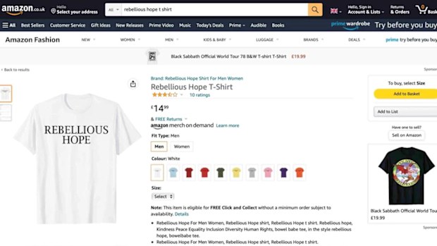 Rebellious Hope T-Shirts on Amazon