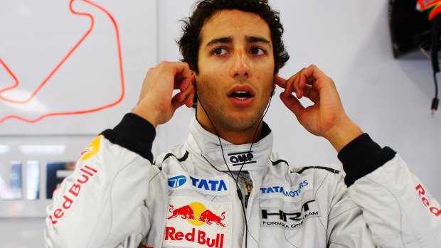 Daniel Ricciardo prepares for his F1 debut at Silverstone in 2011.