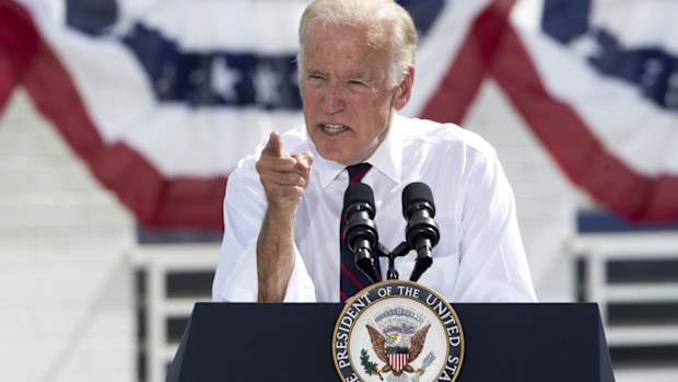 Vice President Joe Biden campaigns for Democratic presidential nominee Hillary Clinton and Nevada Democratic Senate candidate Catherine Cortez Masto during a rally at the Culinary Workers Union, Local 226, headquarters Thursday, oct. 13, 2016 in Las Vegas