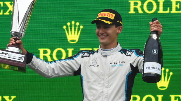 George Russell scored his first podium with a second placed finish.
