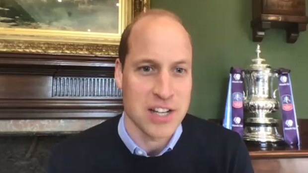 Prince William chats to Arsenal players  - EMBARGOED TILL 12/06 @ 07:30AM AEST