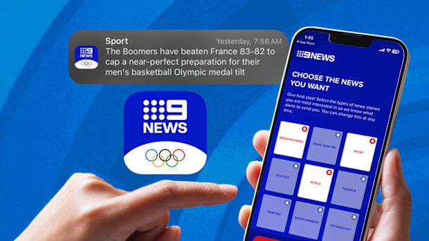 Nine.com.au app Olympics image
