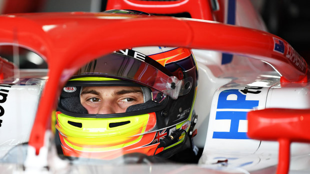 Oscar Piastri during F2 pre-season testing in Bahrain.