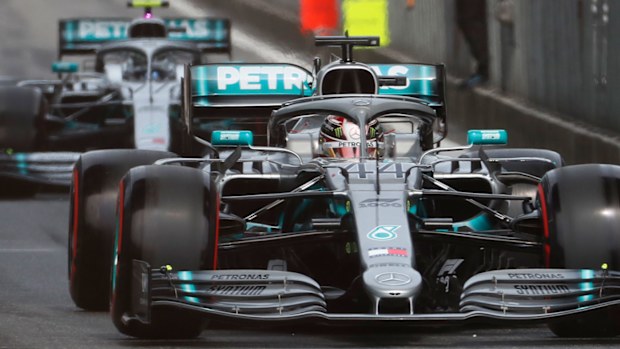 Lewis Hamilton (44) and Valtteri Bottas