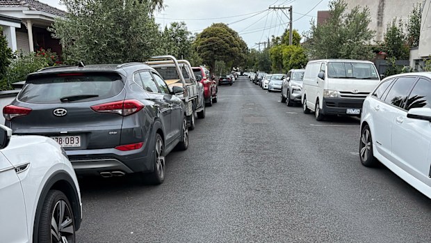 One of Stonnington's busy residential streets where locals must now pay to park.