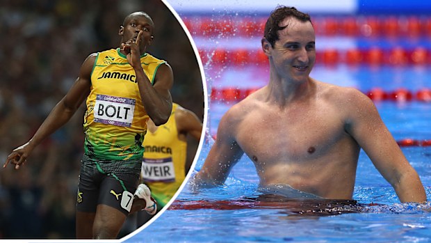 Usain Bolt and Cameron McEvoy.