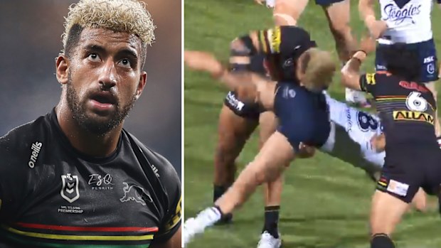 Viliame Kikau is facing a one-match ban that could see him miss the Panthers' preliminary finals clash. (Getty)