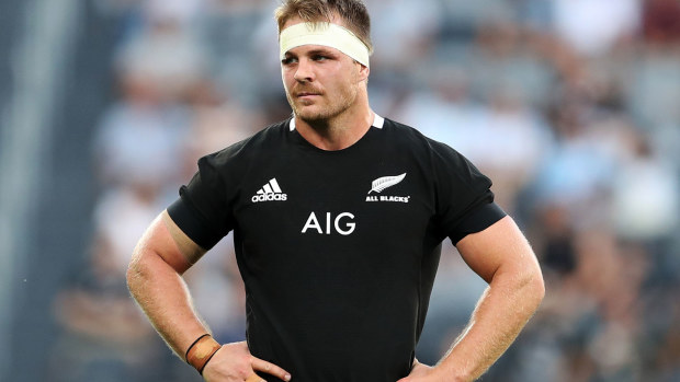 Sam Cane looks on after the All Blacks' historic loss to Argentina. (Getty)