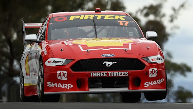 Scott McLaughlin and Alex Premat during their Bathurst 1000 victory.