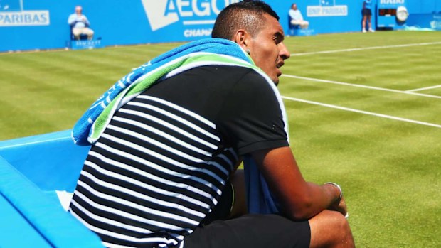 Nick Kyrgios is not enjoying his tennis lately.