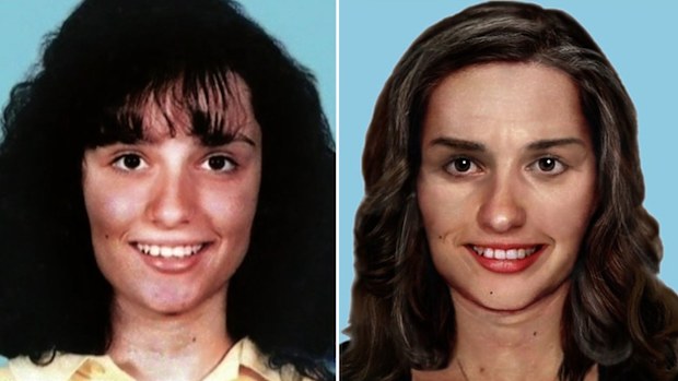 Gordana Kotevski (left) when she went missing in 1994 aged 16 and an AFP artist impression of her at age 41.