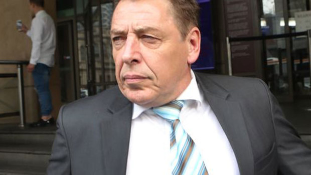 Mark 'Bomber' Thompson leaving court.