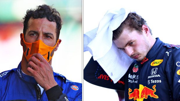 Daniel Ricciardo and Max Verstappen