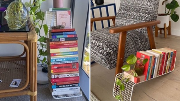 Svenshult wall shelf Ikea hack for book storage