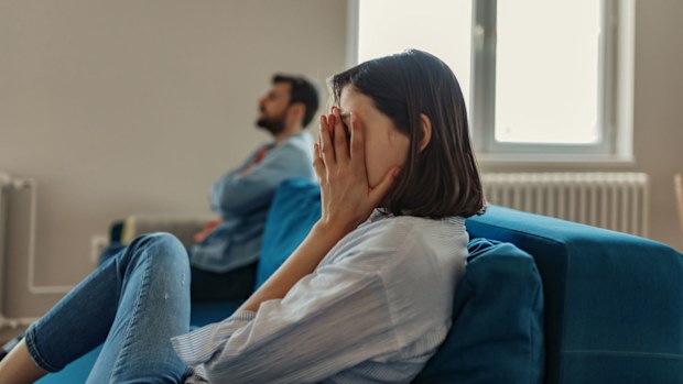 Woman in abusive relationship