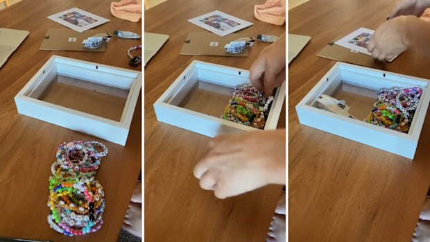 The process of making a Taylor Swift Eras Tour memory box