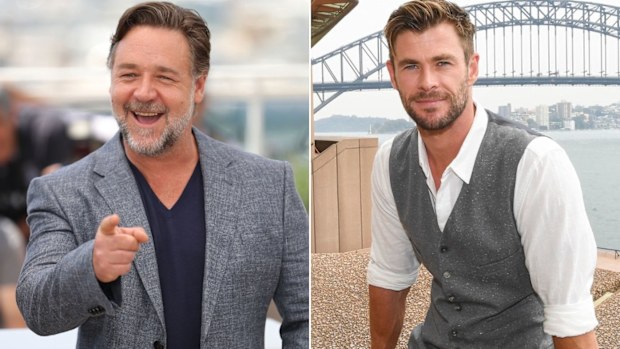 Russell Crowe and Chris Hemsworth.