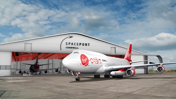 An artist's impression of the proposed Cornwall spaceport.