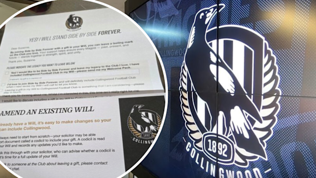 Collingwood'un yaşlı üyelere gönderdiği mektup.