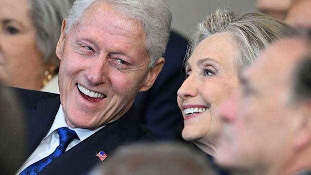 Bill and Hillary Clinton at Donald Trump's inauguration.