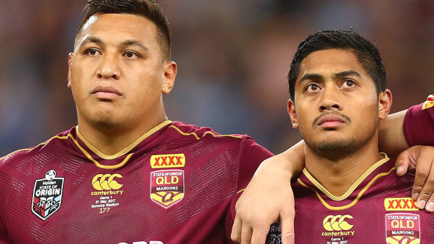 Josh Papalii and Anthony Milford representing Queensland