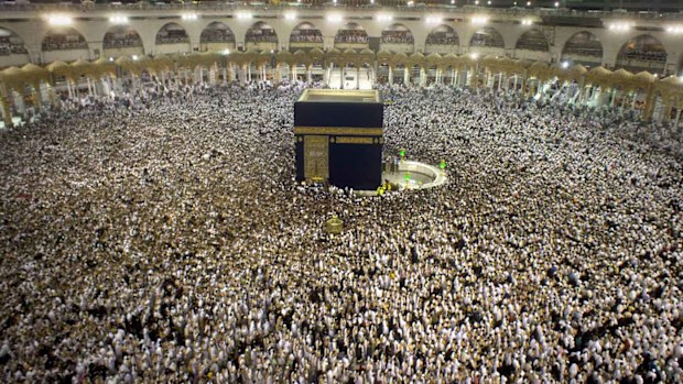 Pilgrims inside the Grand Mosque in Mecca. (AAP)