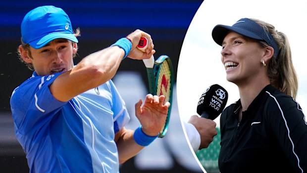 Alex de Minaur Katie Boulter inset