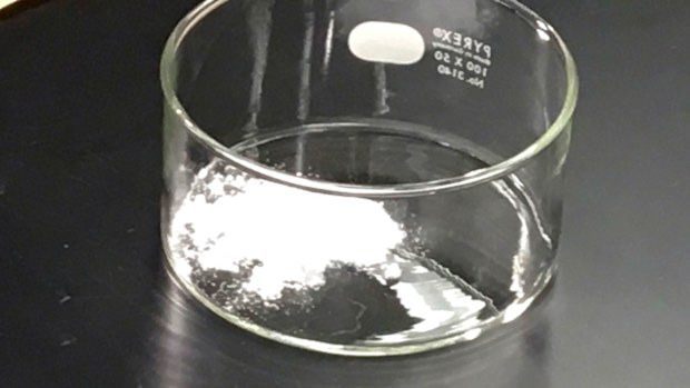 A sample of carfentanil being analysed by the Drug Enforcement Agency in the US. (AAP)
