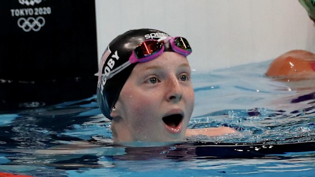 Lydia Jacoby stunned the field to claim gold the women's 100-metre breaststroke.